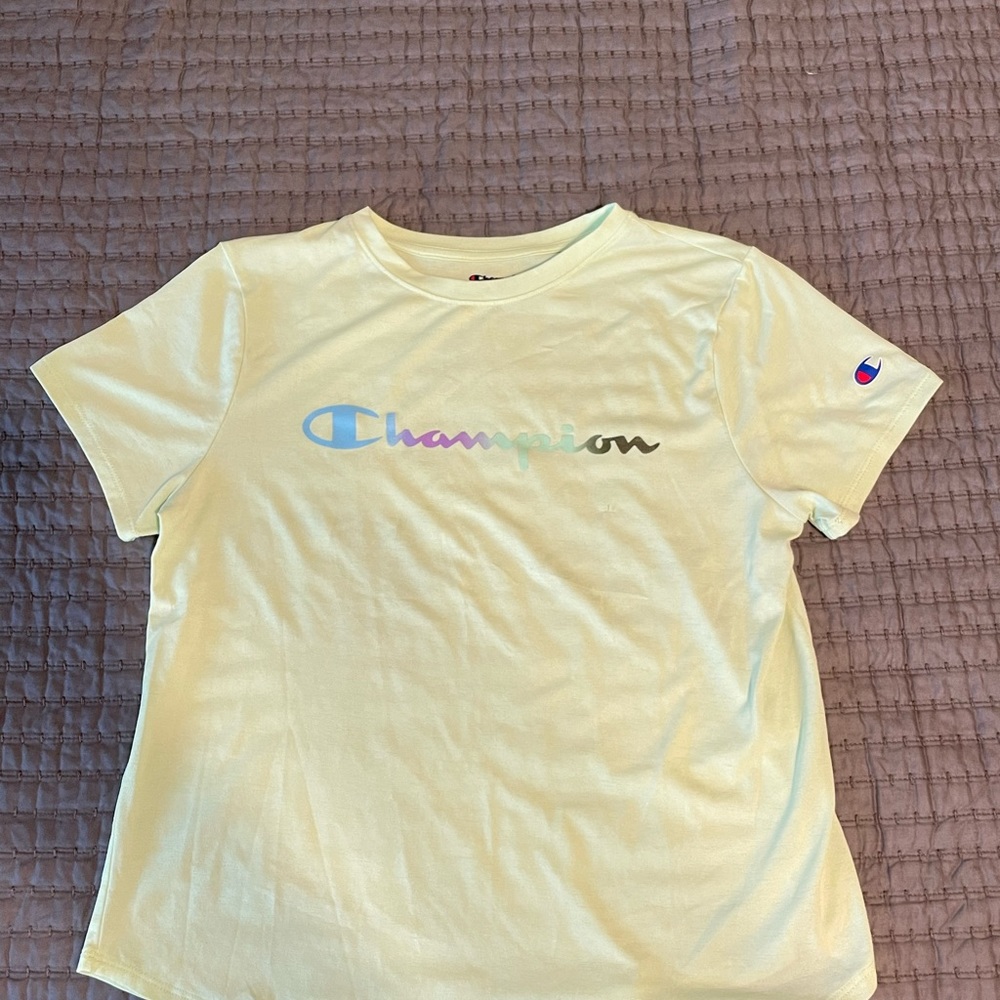 Women - Champion Neon Green Athleticwear Tee - Small